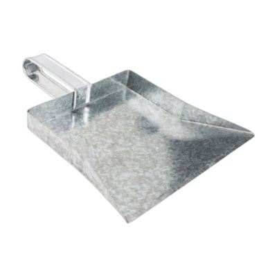 Pá metálica galvanizada cinza com pega