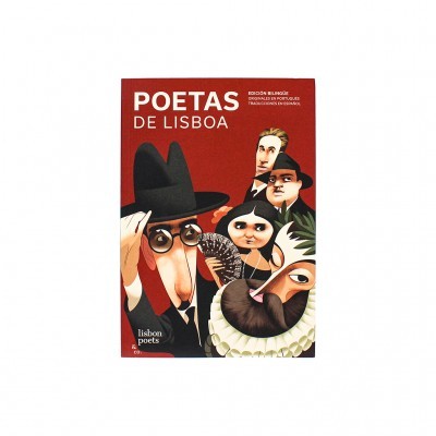 Capa do livro Poetas de Lisboa com ilustrações coloridas
