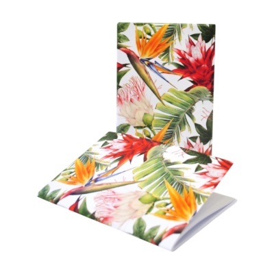 Guardanapos de tecido com padrão floral tropical colorido