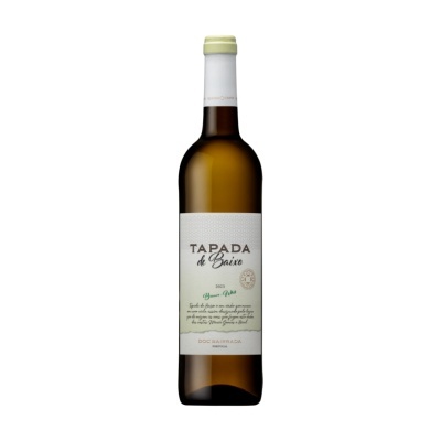 Garrafa de vinho branco TAPADA de Baixo 2023 com rótulo branco e cápsula bege claro