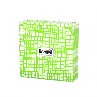Caixa de lenços Renova com padrão verde