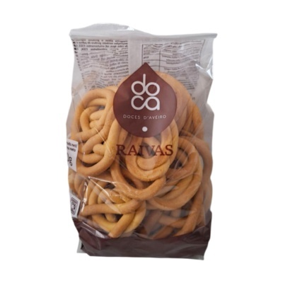 Pacote transparente com biscoitos Raivas da marca DOCA