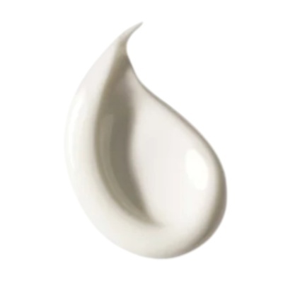 Gota de creme branco com textura cremosa e brilho