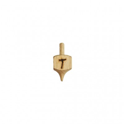 Peão de madeira com letra 'T' gravada
