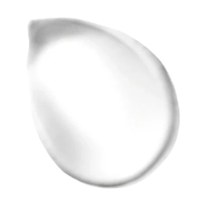 Gota de gel transparente em fundo branco