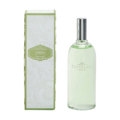 Frasco e caixa de perfume CASTELBEL Verbena em fundo branco