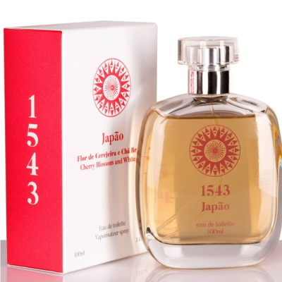 Frasco e embalagem de perfume 1543 Japão