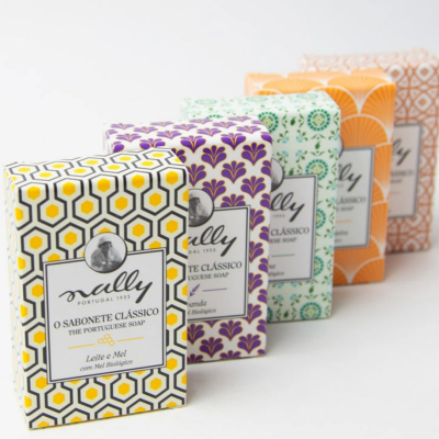 Caixas de sabonetes nally O SABONETE CLÁSSICO com vários padrões coloridos