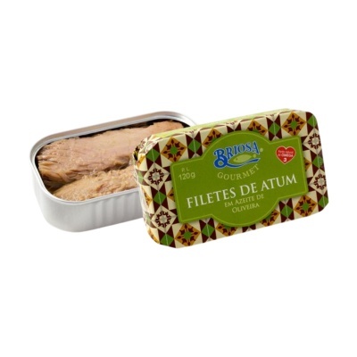 Lata de filetes de atum Briosa Gourmet em azeite de oliveira