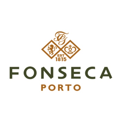 Logotipo da marca Fonseca Porto com texto e símbolos em laranja e verde escuro
