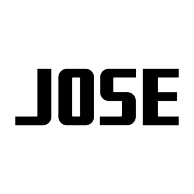 Texto JOSE em letras pretas num fundo branco