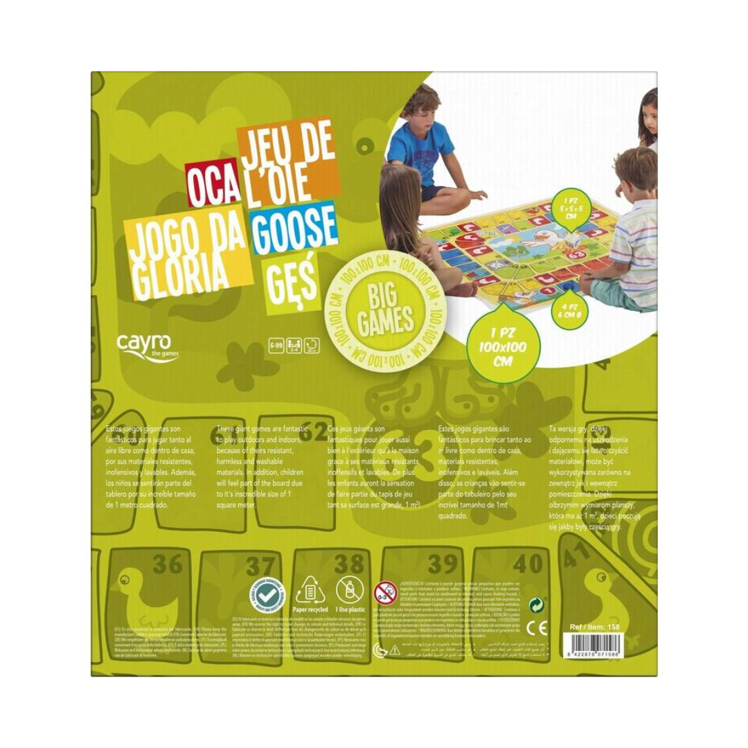 Embala. Jogo de tabuleiro gigante com cores variadas e crianças a jogar.