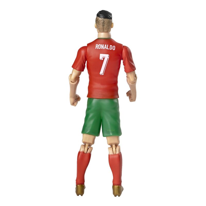 Figura ação jogador futebol com nome RONALDO e número 7 na camisola vermelha