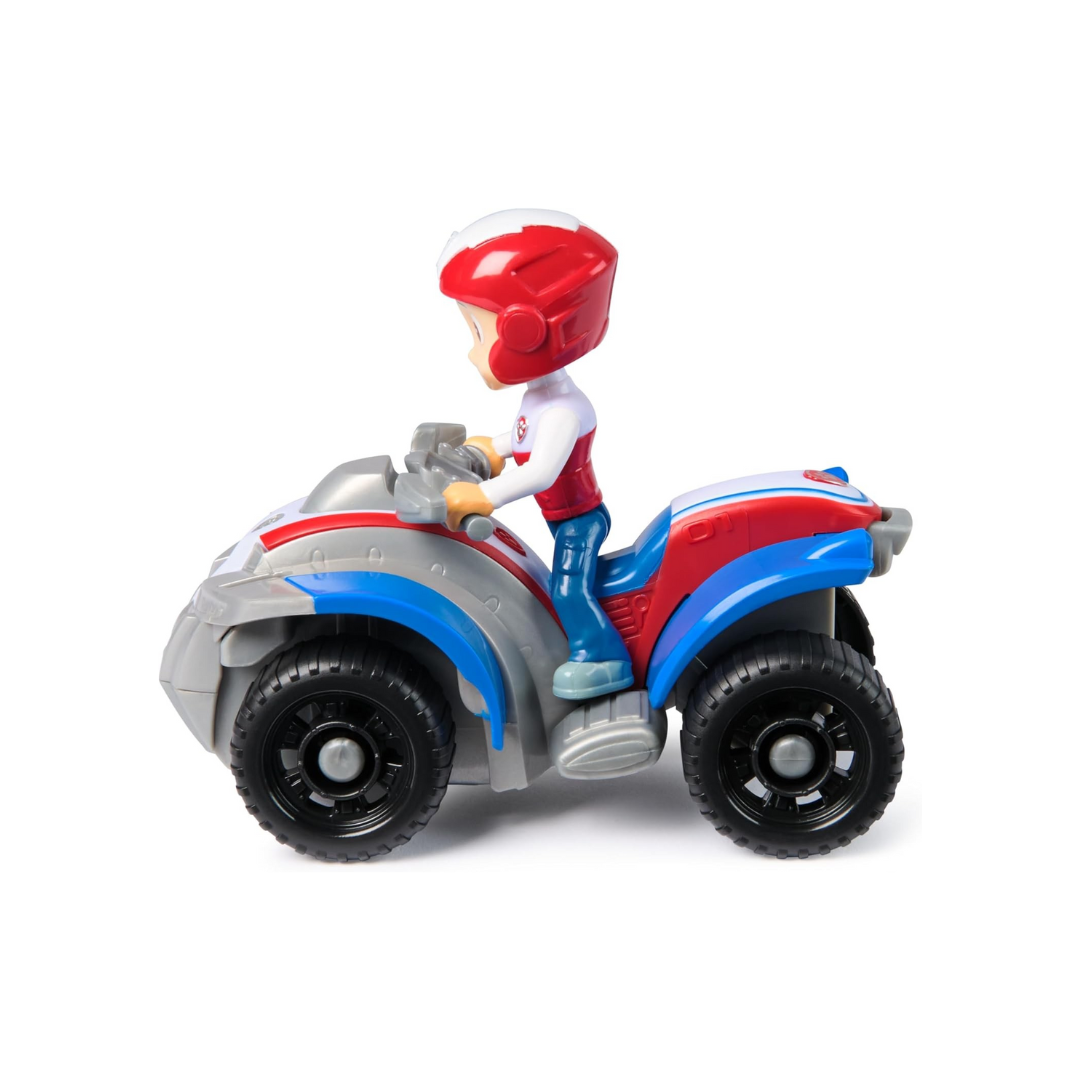 Brinquedo ATV com piloto e pneus pretos