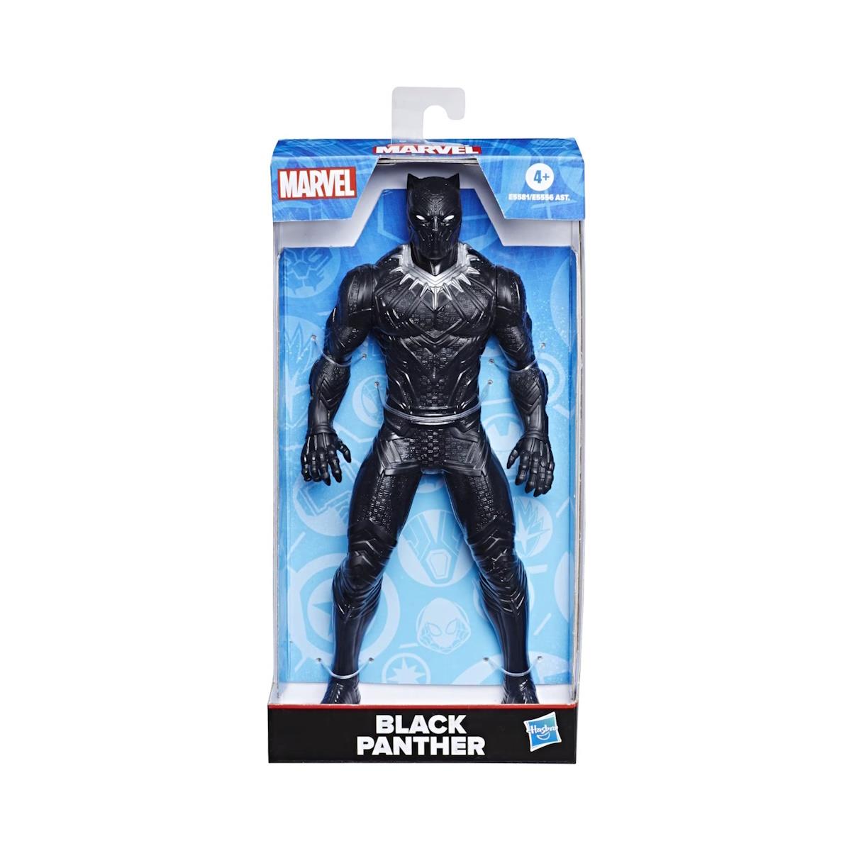Figura de ação Black Panther em caixa azul da Marvel