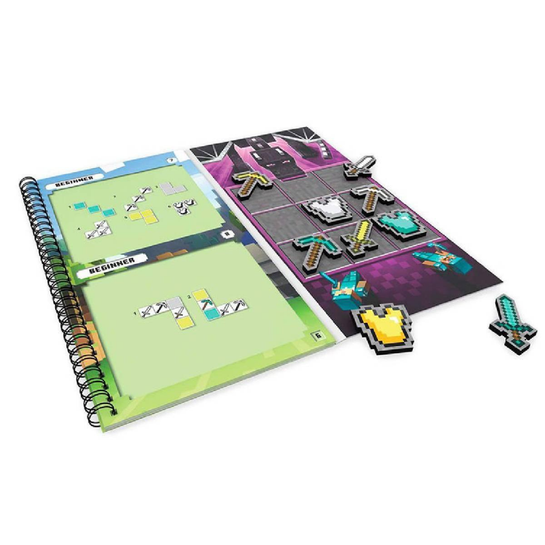 Jogo de tabuleiro Minecraft com peças e cartas