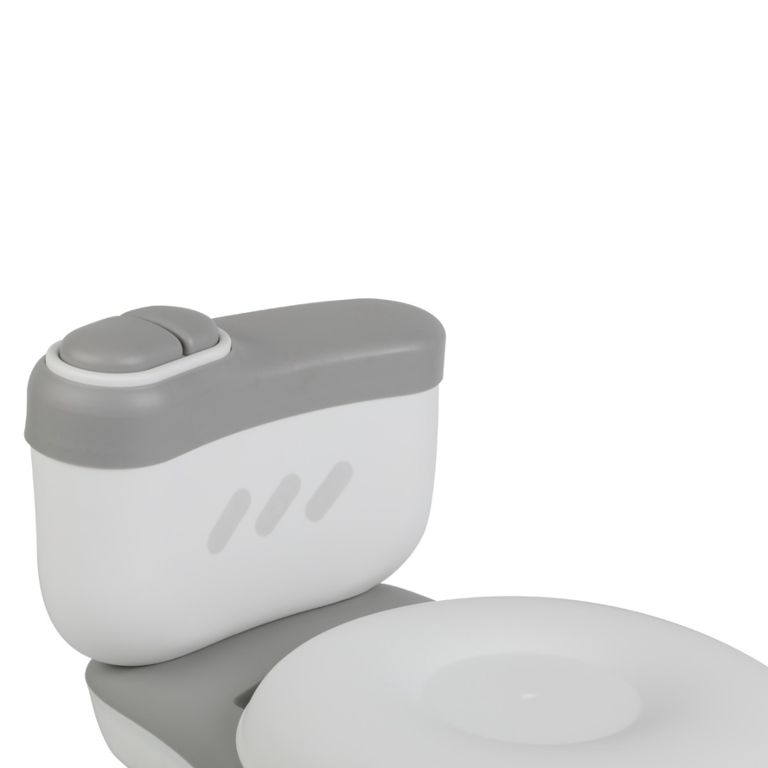 Balança digital de cozinha branca e cinzenta com visor digital