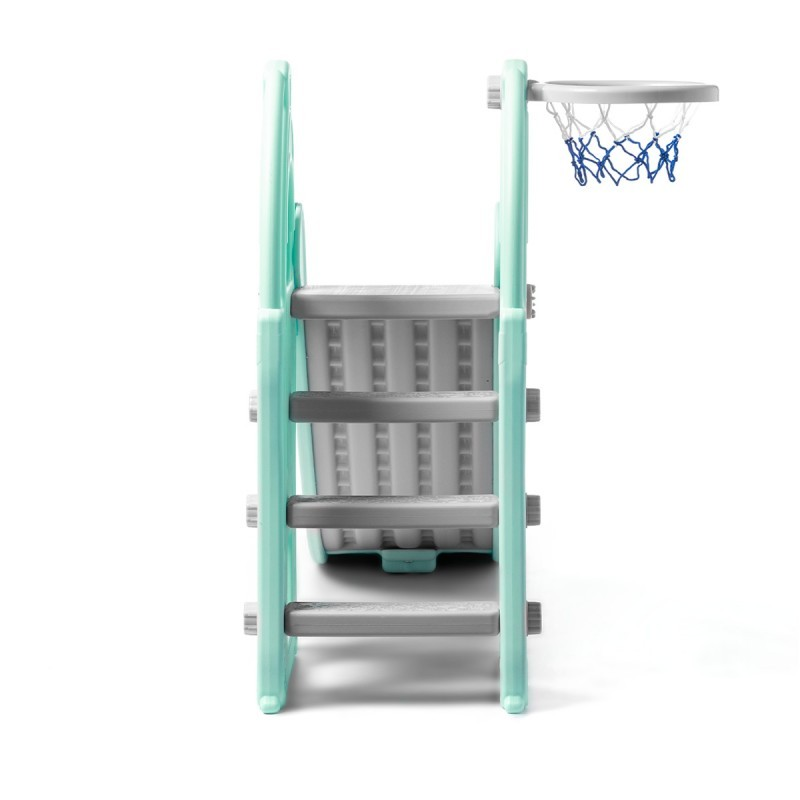 Escada infantil de plástico com aro de basquetebol