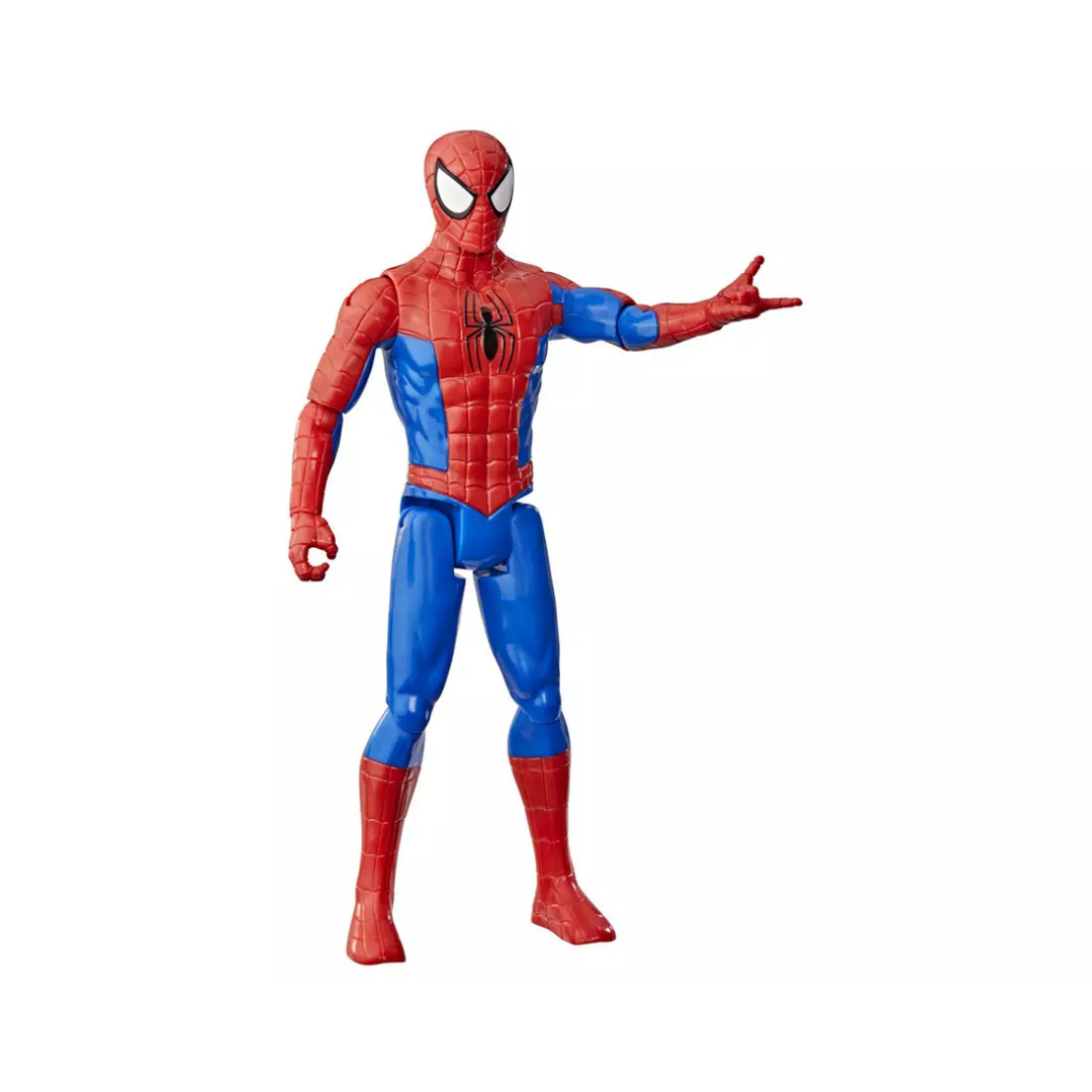 Figura de ação do Homem-Aranha com traje vermelho e azul