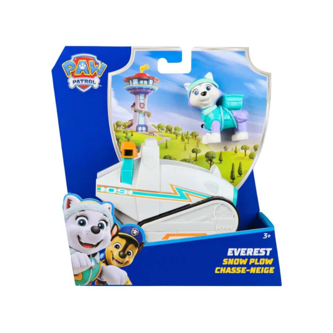 Brinquedo Everest Snow Plow da Paw Patrol com figura de cão polar