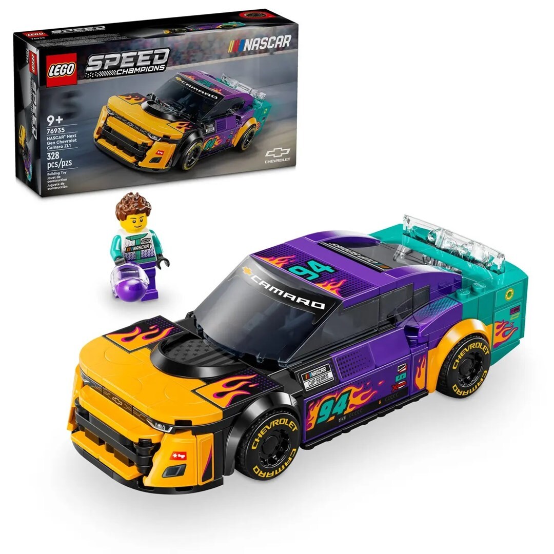 LEGO Speed Champions NASCAR Chevrolet Camaro ZL1 com mini figura e caixa