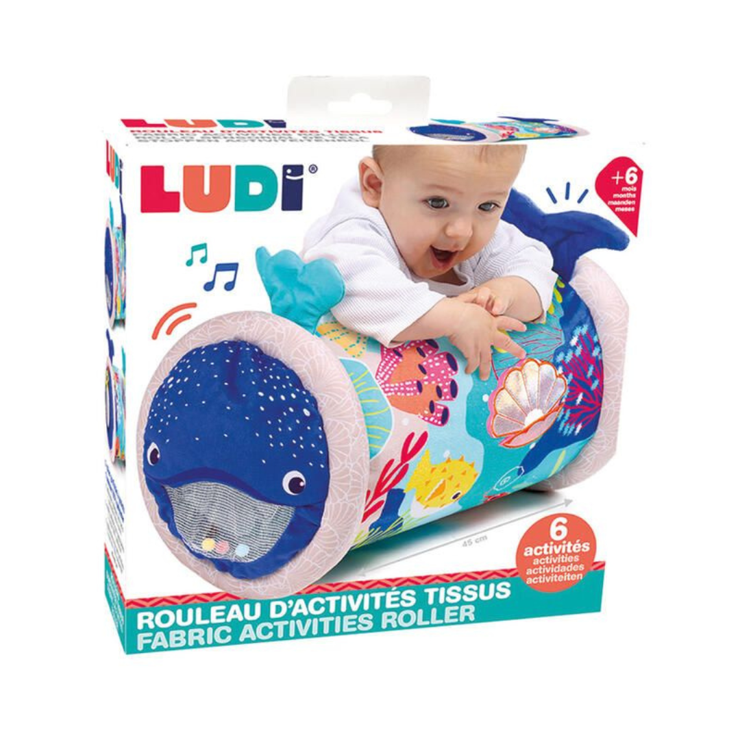 Brinquedo de tecido colorido para bebés LUDI em embalagem