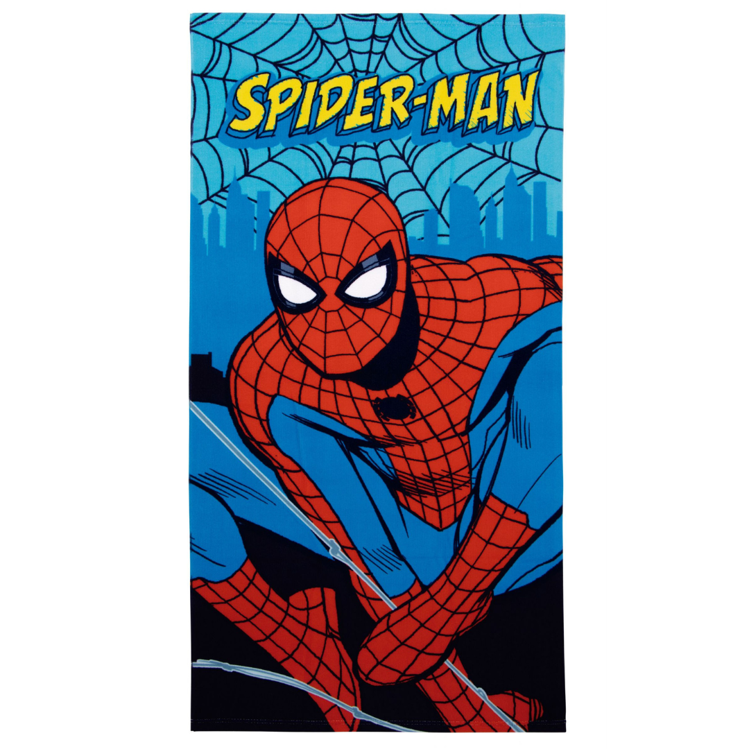 Toalha de praia ou banho com estampa do Spider-Man em cores vivas
