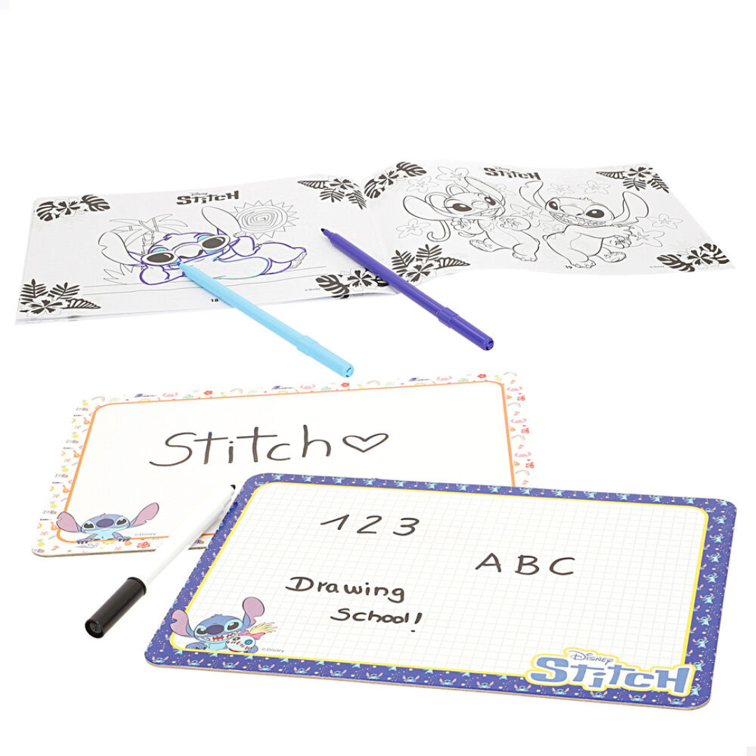 Cadernos para pintar Disney Stitch, canetas de feltro e quadros brancos para escrever com molduras decoradas Stitch