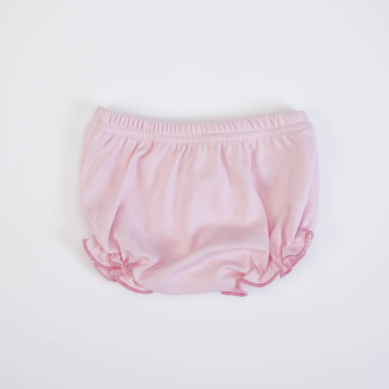 Cuecas de bebé cor-de-rosa com elástico na cintura e pernas