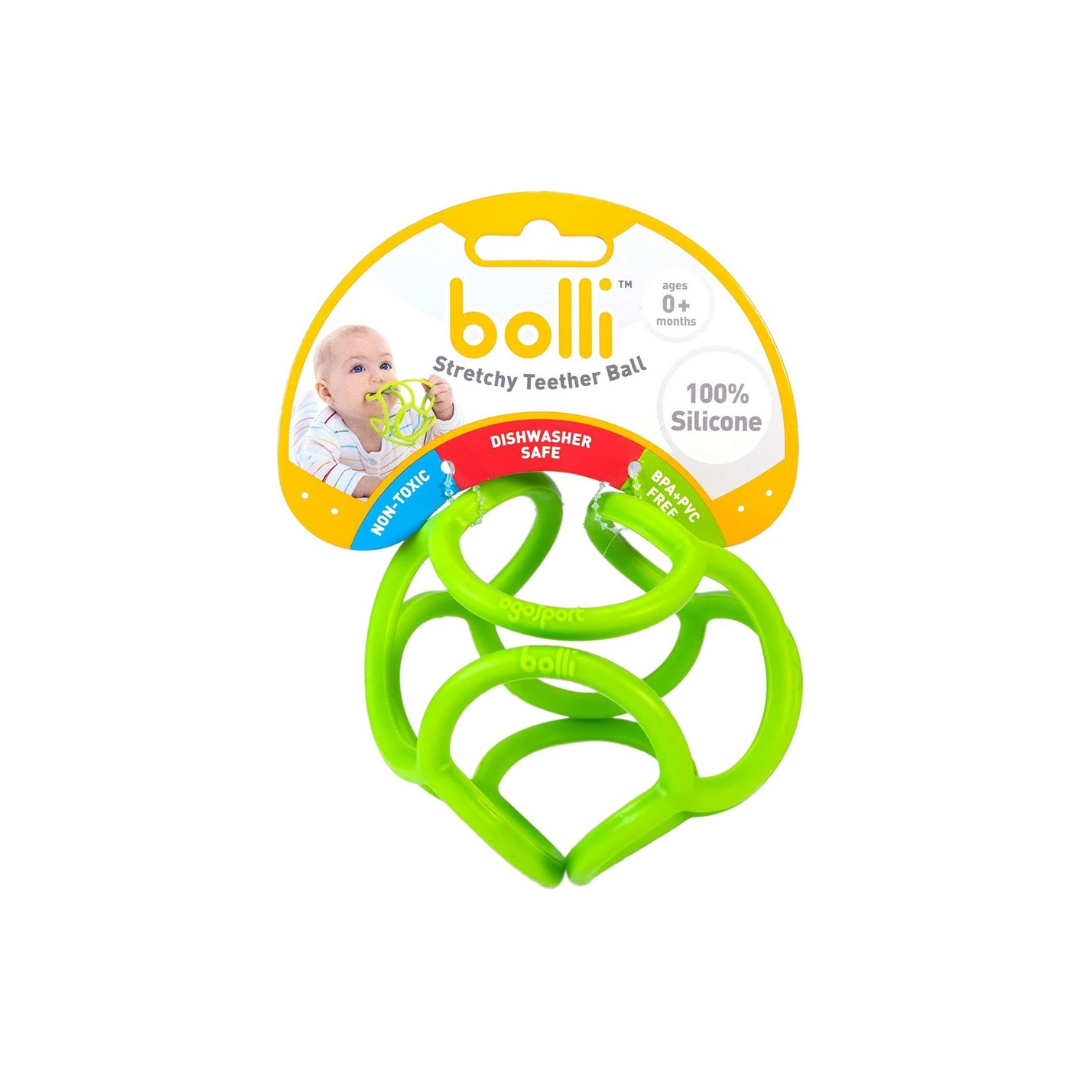 Ratoeira elástica verde para dentição com embalagem Bolli