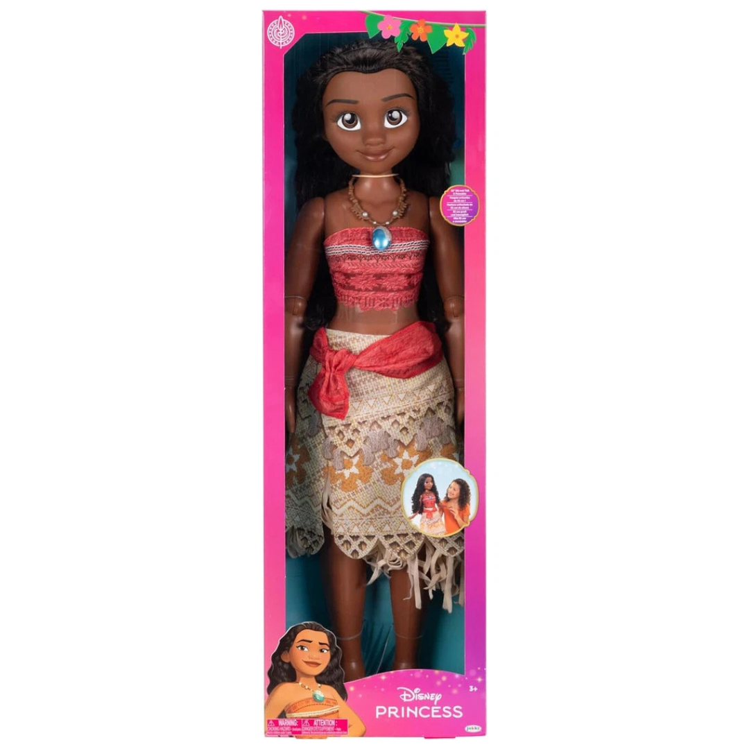 Boneca Disney Princess Moana em embalagem cor-de-rosa