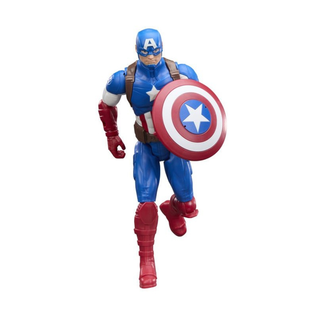 Figura de ação Capitão América com escudo vermelho e branco