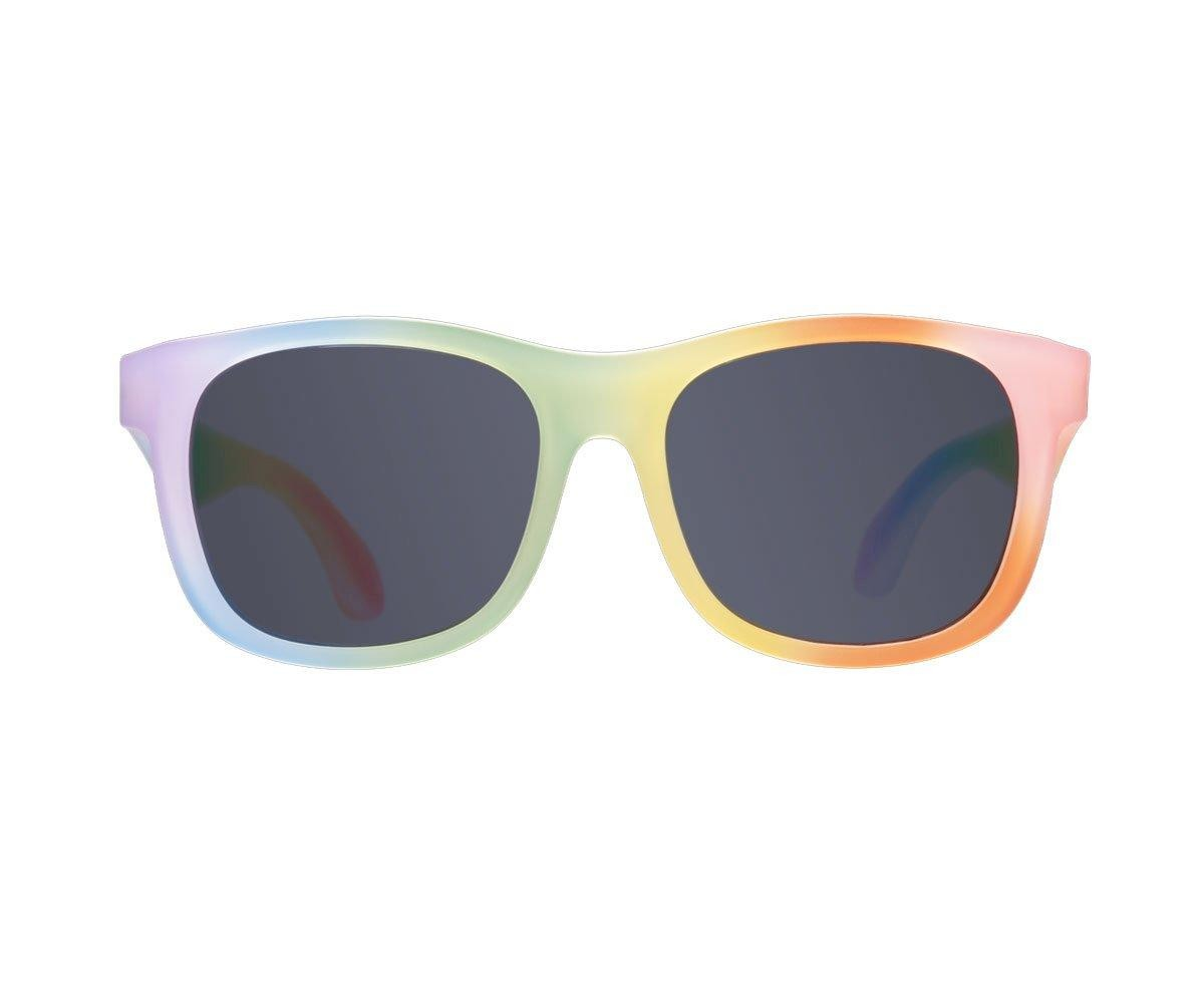 Óculos de sol quadrados com armação multicolor pastel e lentes escuras