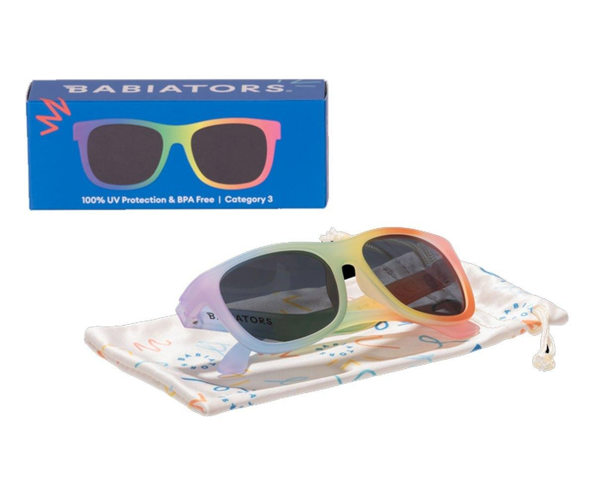 Óculos de sol Babiators multicolor com estojo e caixa azul