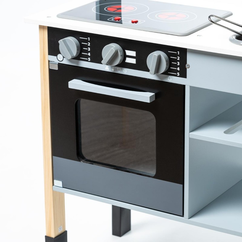 Cozinha de brincar com forno e placa de fogão