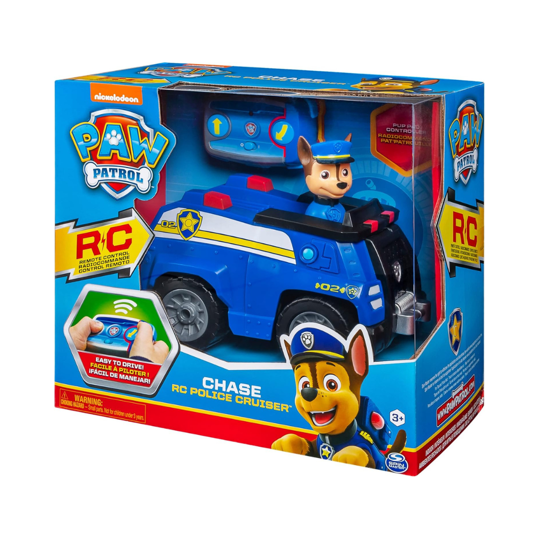 Brinquedo RC veículo policial Chase Paw Patrol azul na embalagem colorida