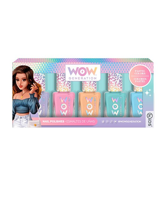 Conjunto de vernizes de unhas pastel da WOW Generation para crianças