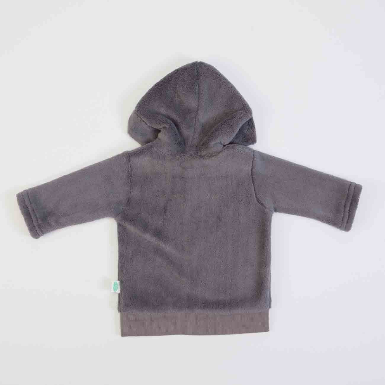 Sweatshirt cinzenta com capuz em tecido felpudo