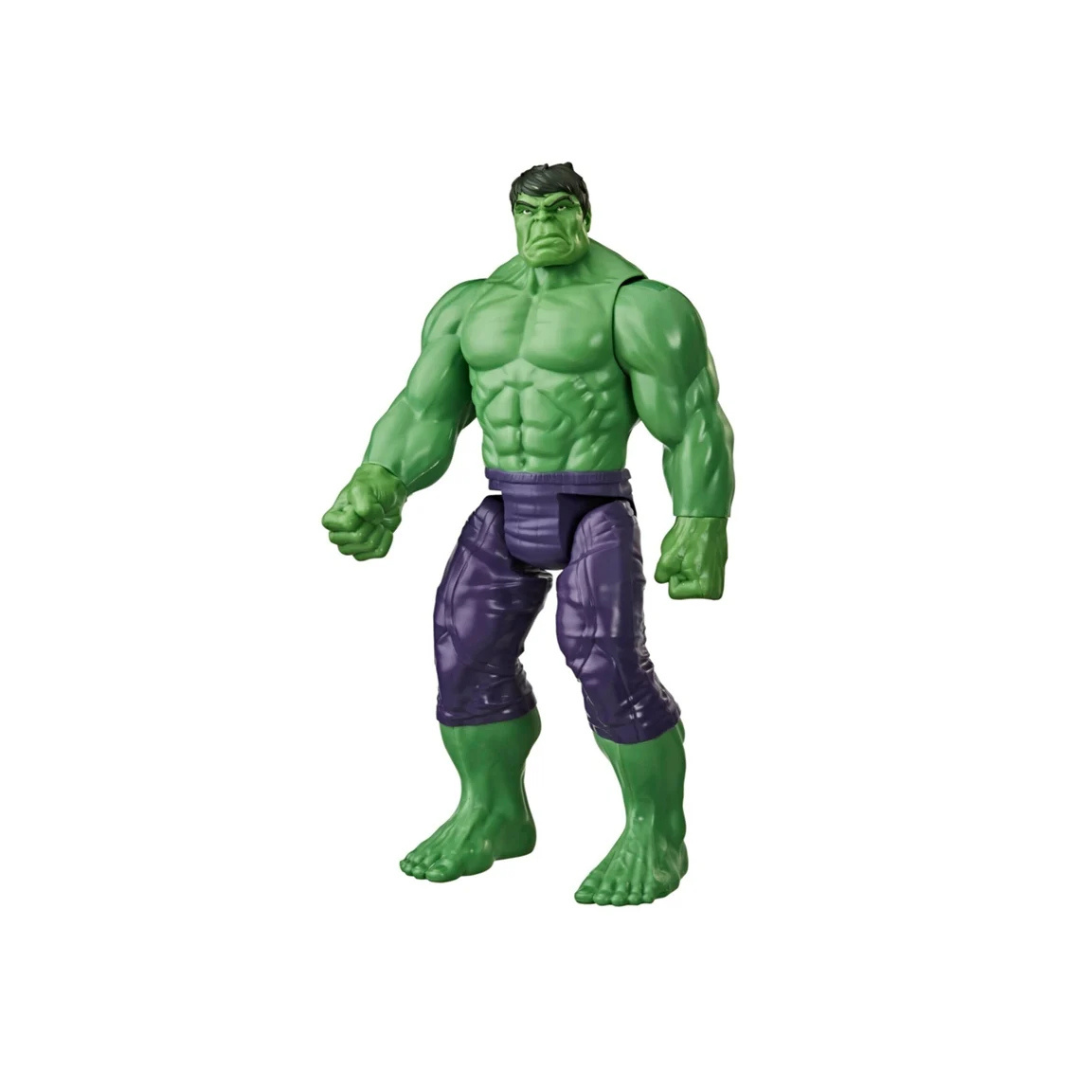Figura de ação do Hulk verde com calças roxas