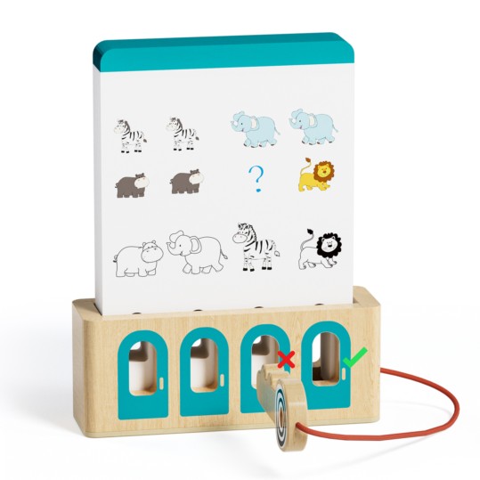 Jogo educativo de madeira com animais para correspondência