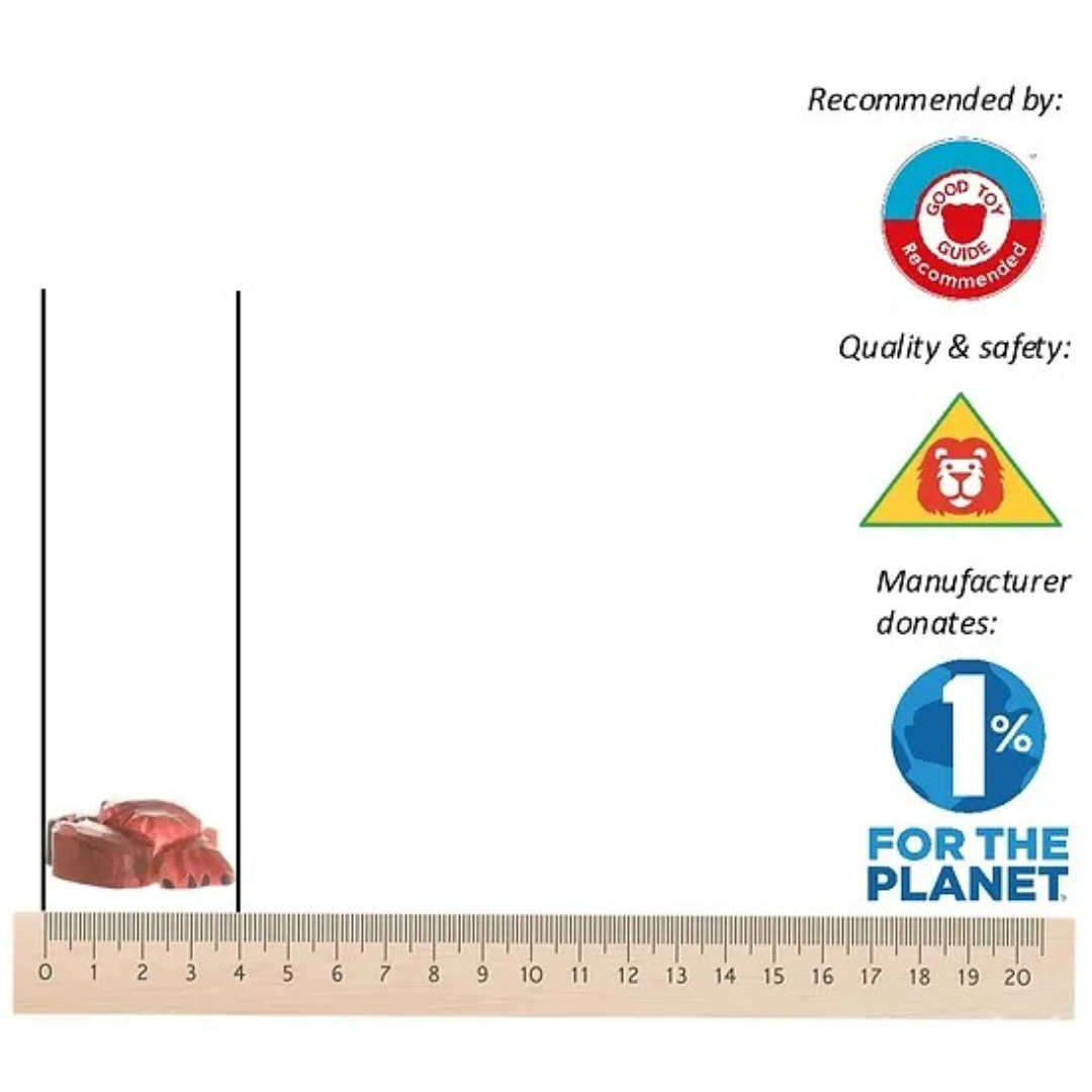 Selos de qualidade e sustentabilidade com régua de medição em fundo branco
