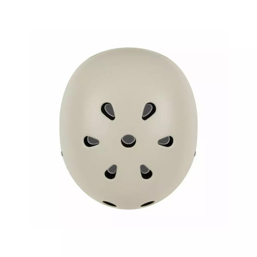 Capacete de segurança bege com aberturas de ventilação