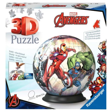 Caixa de puzzle 3D Marvel Avengers com bola puzzle de super-heróis