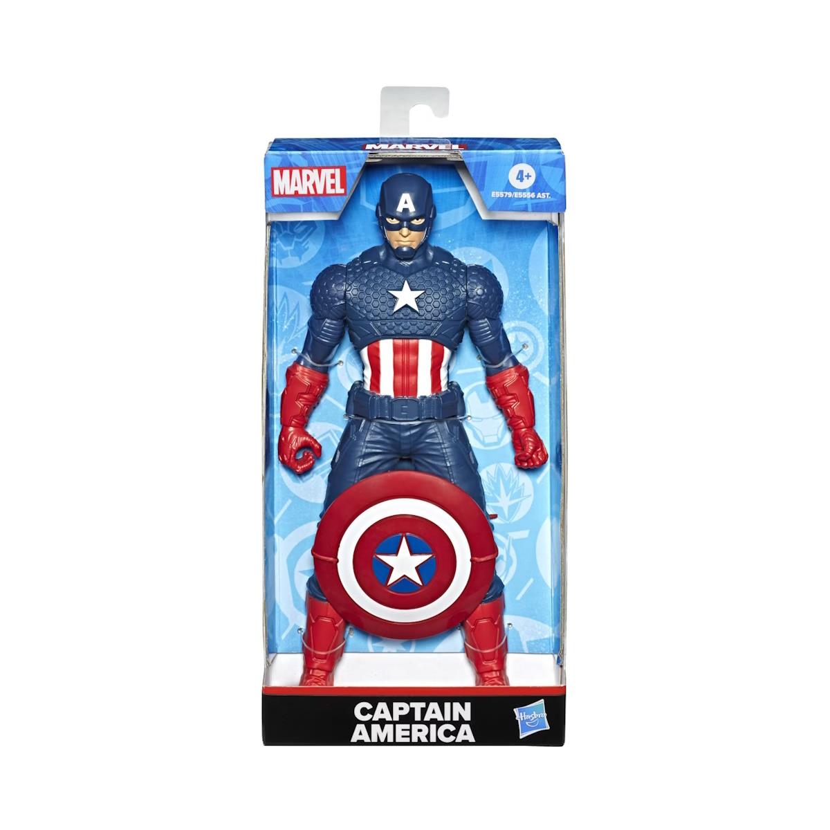 Boneco de ação Captain America da Marvel em embalagem