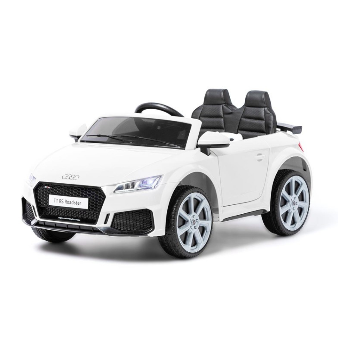 Carro de brinquedo elétrico infantil branco TT RS Roadster