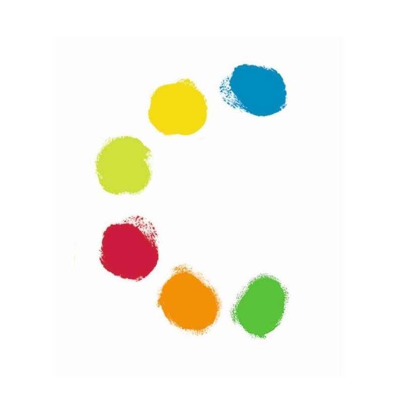 Manchas coloridas em fundo branco