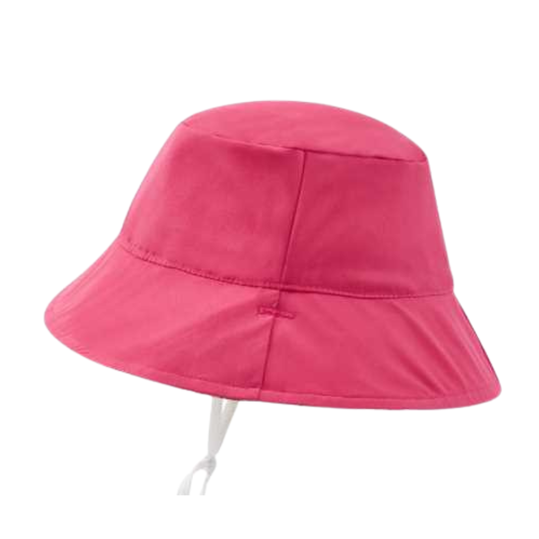 Chapéu pescador rosa com cordão branco