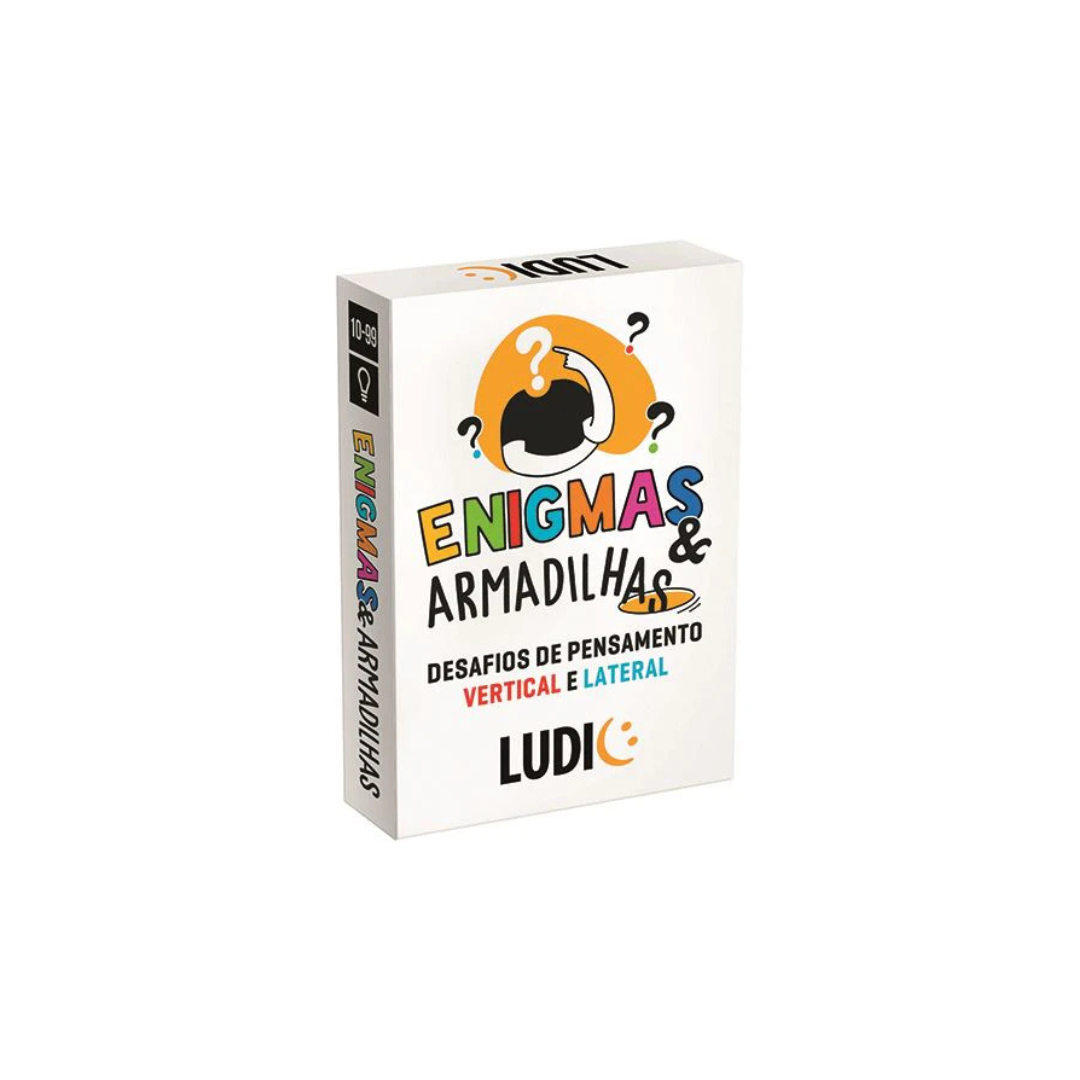 Caixa de jogo de cartas ENIGMAS & ARMADILHAS
