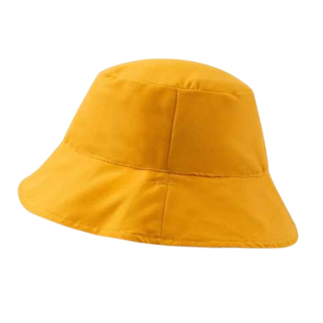 Chapéu de tecido amarelo tipo pescador