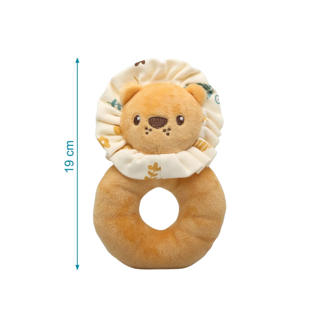 Brinquedo de pelúcia em forma de leão para bebé